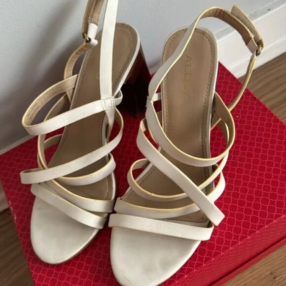 Aldo Dindiloa White Women's Heels white 3.5 inch heel - Picture 15 of 16